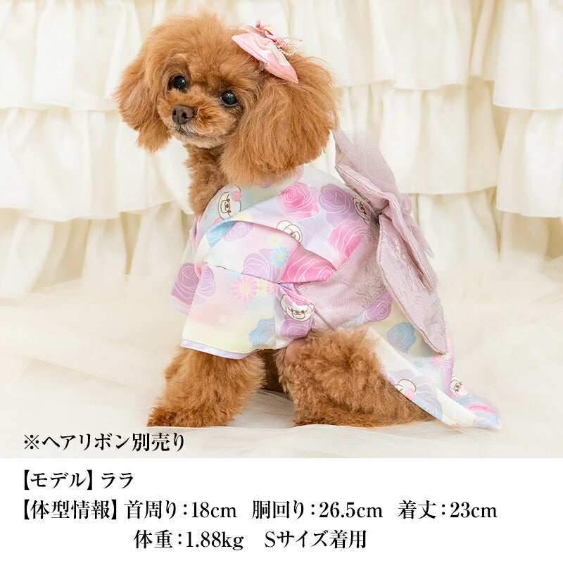 【CRAZYBOO公式】薔薇柄着物 XS/S/M/L/XL/XXL クレイジーブー 犬服 ドッグウェア 小型犬 トイプードル チワワ ダックス CB26AW cb261231