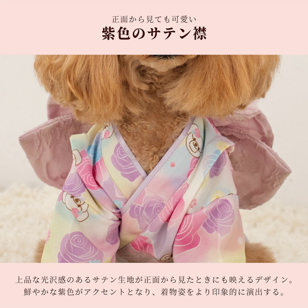 【CRAZYBOO公式】薔薇柄着物 XS/S/M/L/XL/XXL クレイジーブー 犬服 ドッグウェア 小型犬 トイプードル チワワ ダックス CB26AW cb261231