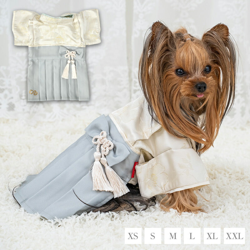 【CRAZYBOO公式】グレーツートン袴 XS/S/M/L/XL/XXL クレイジーブー 犬服 ドッグウェア 小型犬 トイプードル チワワ ダックス CB26AW cb261233