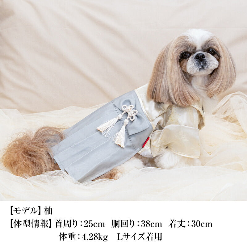 【CRAZYBOO公式】グレーツートン袴 XS/S/M/L/XL/XXL クレイジーブー 犬服 ドッグウェア 小型犬 トイプードル チワワ ダックス CB26AW cb261233