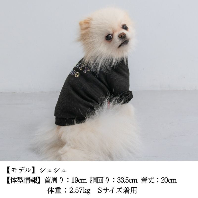 【公式通販限定】袖フリルリブニット XS/S/M/L/XL/XXL/DXS/DS/DM CRAZYBOO -クレイジーブー- 犬服 ドッグウェア CB26SS cb261239