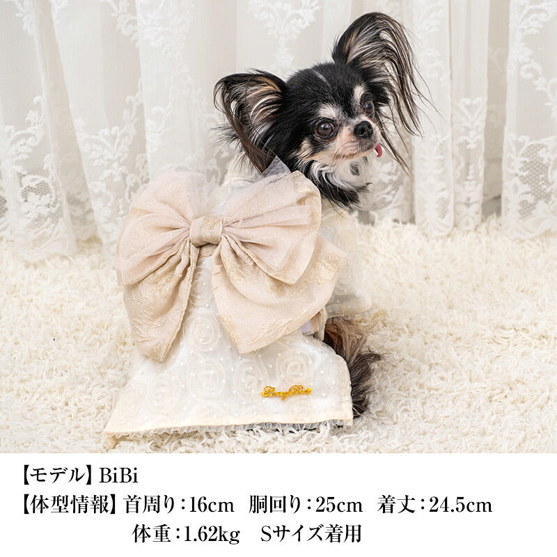 【CRAZYBOO公式】薔薇チュール着物 XS/S/M/L/XL/XXL クレイジーブー 犬服 ドッグウェア 小型犬 トイプードル チワワ ダックス CB26AW cb261257
