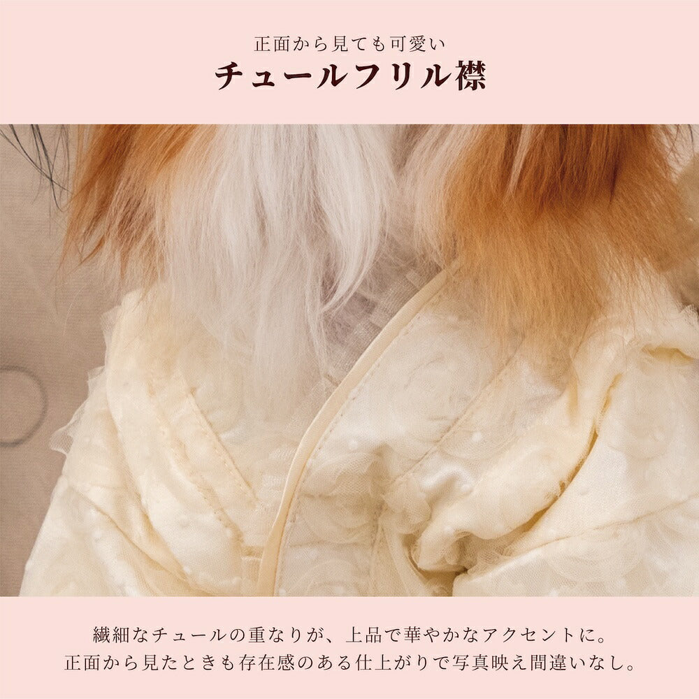 【CRAZYBOO公式】薔薇チュール着物 XS/S/M/L/XL/XXL クレイジーブー 犬服 ドッグウェア 小型犬 トイプードル チワワ ダックス CB26AW cb261257