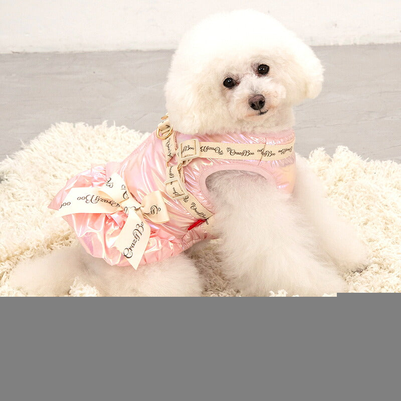 【CRAZYBOO公式】オーロラハーネス付きアウター XS/S/M/L/XL/XXL/DXS/DS/DM クレイジーブー 犬服 ドッグウェア 暖かい ハーネス付き 小型犬 トイプードル チワワ ダックス CB26AW cb261265