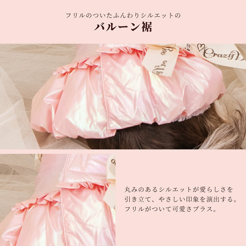【CRAZYBOO公式】オーロラハーネス付きアウター XS/S/M/L/XL/XXL/DXS/DS/DM クレイジーブー 犬服 ドッグウェア 暖かい ハーネス付き 小型犬 トイプードル チワワ ダックス CB26AW cb261265