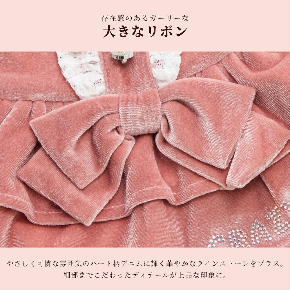 【CRAZYBOO公式】ベロアメイドワンピ XS/S/M/L/XL クレイジーブー 犬服 ドッグウェア 小型犬 トイプードル チワワ ダックス CB26AW cb261270