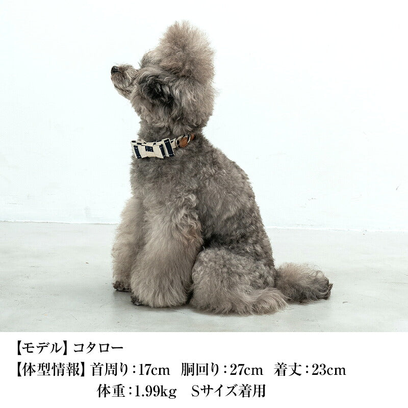 【CRAZYBOO公式】カラー 首輪 イエローチェック デニム 迷彩 ストライプ ヒッコリー トリコロール S/M/L クレイジーブー 犬用 小型犬 トイプードル チワワ ダックス cb689714
