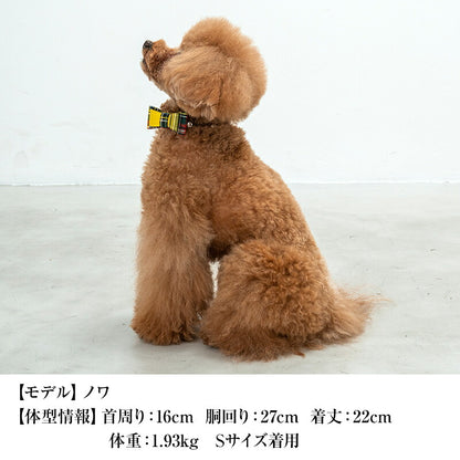 【CRAZYBOO公式】カラー 首輪 イエローチェック デニム 迷彩 ストライプ ヒッコリー トリコロール S/M/L クレイジーブー 犬用 小型犬 トイプードル チワワ ダックス cb689714