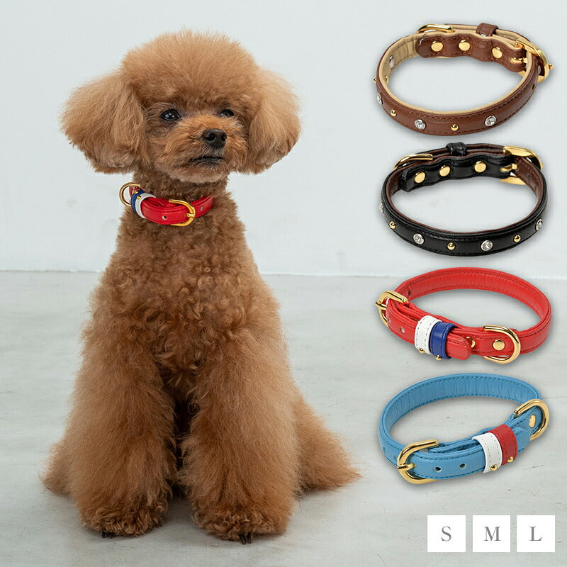 【CRAZYBOO公式】首輪 カラー スワロフ ベルト通し S/M/L クレイジーブー 犬用 小型犬 トイプードル チワワ ダックス cb119828-1