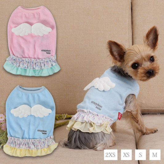 BABYエンジェルタンク 2XS/XS/S/M CRAZYBOO Baby（クレイジーブー ベビー） 子犬用 パピー 犬服 トイプードル チワワ ポメラニアン CBbaby22AW cb161994-1