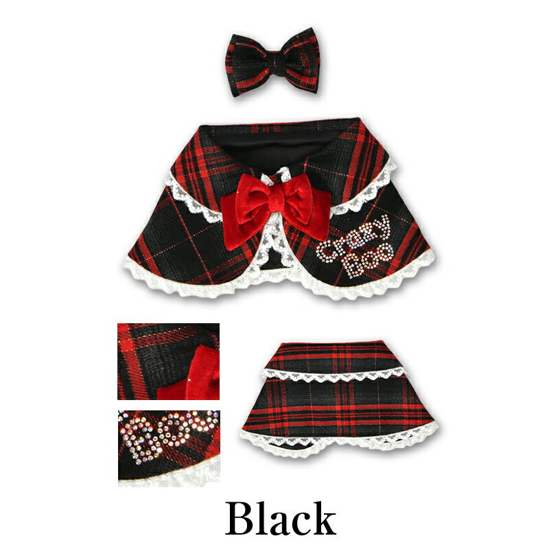 【公式通販限定】クリスマスチェック柄リボンスタイ S/M/L CRAZYBOO -クレイジーブー- 犬服 ドッグウェア CB25AW cb252002