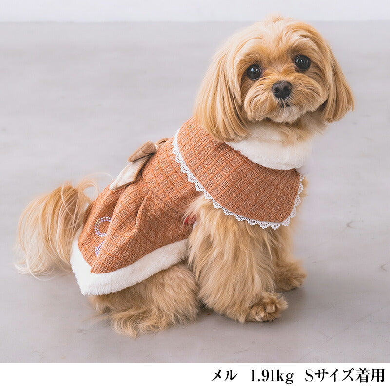 【公式通販限定】クリスマスリボンケープワンピ XS/S/M/L/XL CRAZYBOO -クレイジーブー- 犬服 ドッグウェア CB25AW cb251003