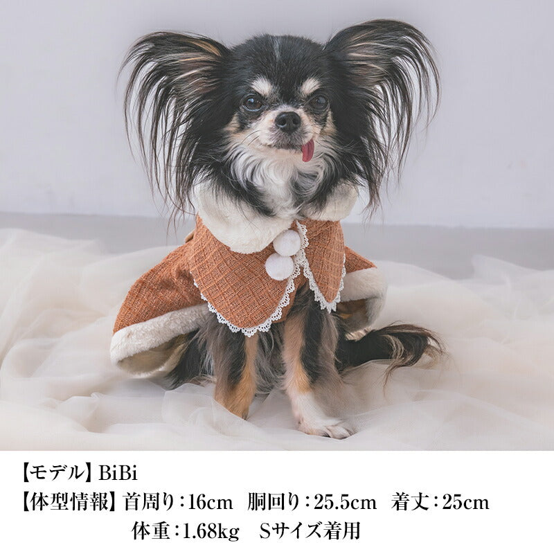 【公式通販限定】クリスマスリボンケープワンピ XS/S/M/L/XL CRAZYBOO -クレイジーブー- 犬服 ドッグウェア CB25AW cb251003