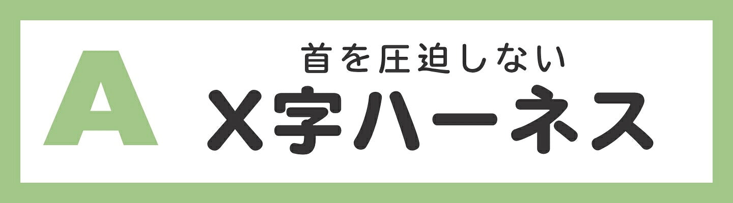 A 気管が弱いから負担がかからない X字ハーネス