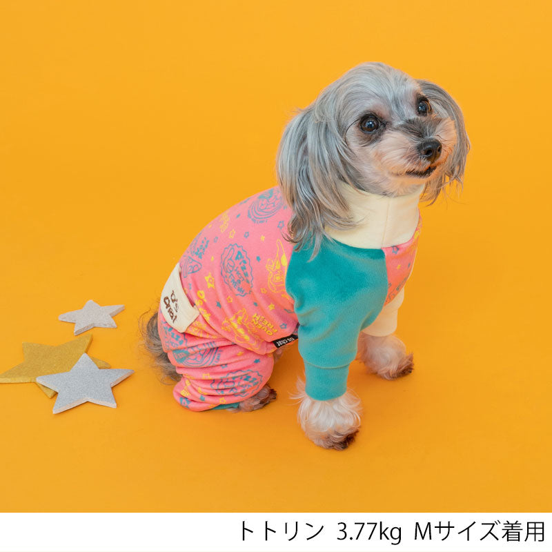 アシメベロアオールインワン XS/S/M/L/XL/XXL/DS/DM D's Chat-ディーズチャット- 犬服 ドッグウェア 小型犬 ダックス DS22AW ds163147-1