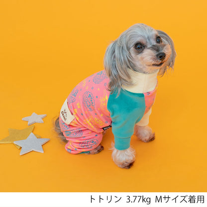 アシメベロアオールインワン XS/S/M/L/XL/XXL/DS/DM D's Chat-ディーズチャット- 犬服 ドッグウェア 小型犬 ダックス DS22AW ds163147-1