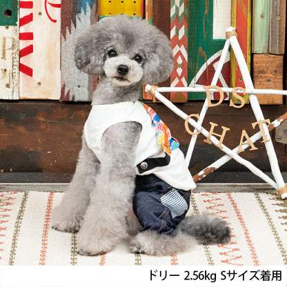 カラフルスターショルダータンク XS/S/M/L/XL/XXL/DS/DM/DL/FBM D's Chat-ディーズチャット- 犬服 ドッグウェア 小型犬 ダックス フレブル DS23SS ds231161-1