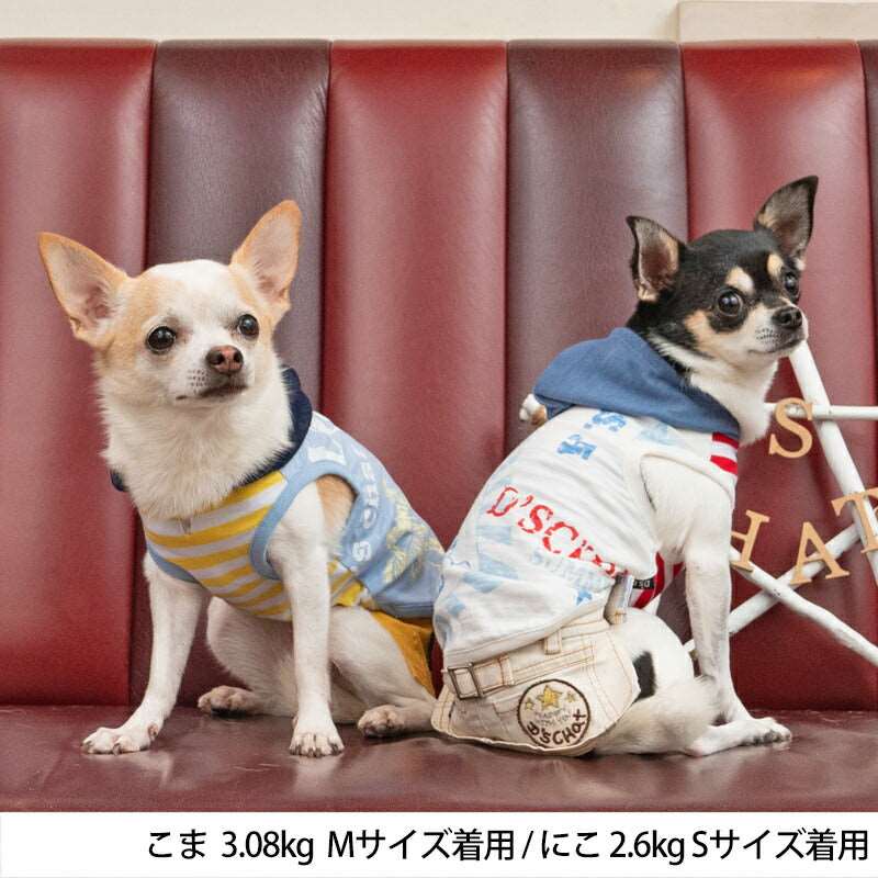 GOサマープリントパーカ XS/S/M/L/XL/XXL/DS/DM D's Chat-ディーズチャット- 犬服 ドッグウェア 小型犬 ダックス DS23SS ds231165-1