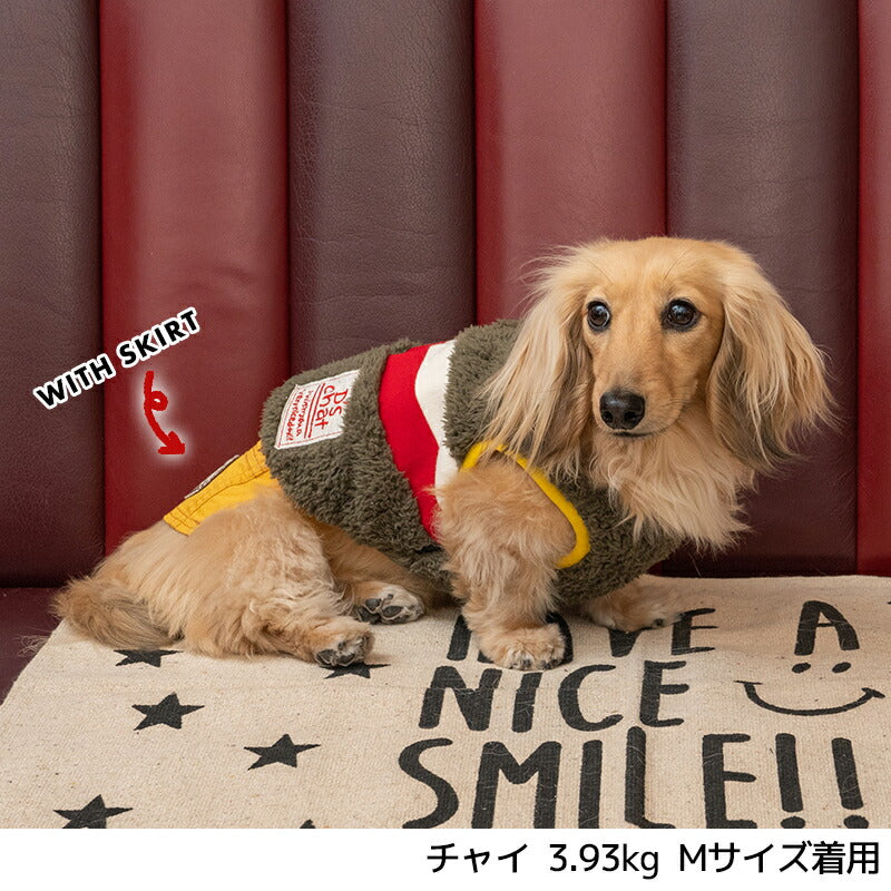 背中ジップボアベスト XS/S/M/L/XL/XXL/DS/DM/DL/FBS/FBM/FBL D's Chat-ディーズチャット- 犬服 –  Wan-Voyage（ワンボヤージュ）- お洒落なドッグウェア 犬服のお店