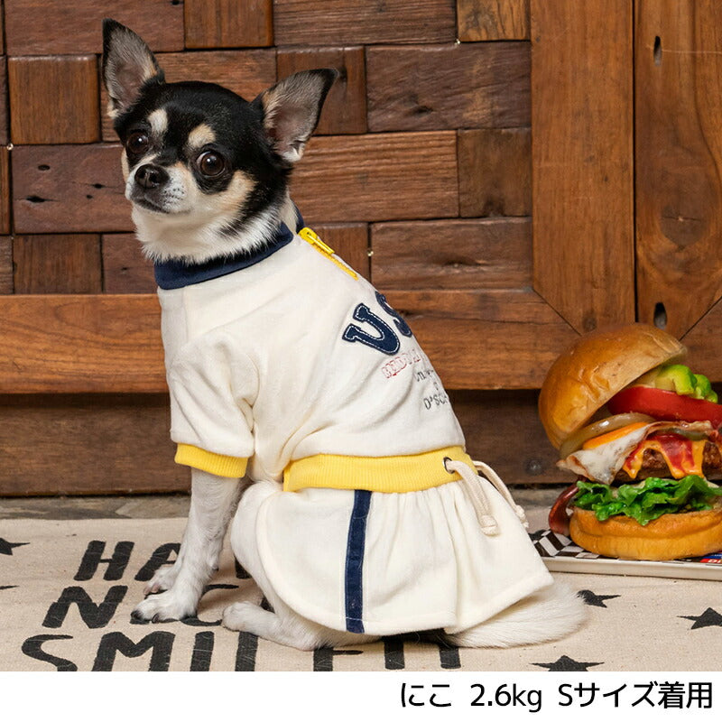 アメリカンチアワンピ XS/S/M/L/XL/XXL/DS/DM D's Chat-ディーズチャット- 犬服 ドッグウェア 小型犬 ダックス DS23AW ds231198-1