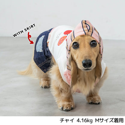 トマト缶柄パーカ XS/S/M/L/XL/XXL/DXS/DS/DM/DL/FBS/FBM/FBL D's Chat-ディーズチャット- 犬服 小型犬 ドッグウェア DS24AW ds241233