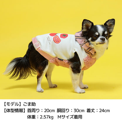 トマト缶柄パーカ XS/S/M/L/XL/XXL/DXS/DS/DM/DL/FBS/FBM/FBL D's Chat-ディーズチャット- 犬服 小型犬 ドッグウェア DS24AW ds241233