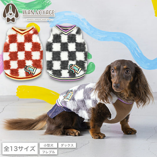 ブロックチェックタンク XS/S/M/L/XL/XXL/DXS/DS/DM/DL/FBS/FBM/FBL D's Chat-ディーズチャット- 犬服 小型犬 ドッグウェア DS24AW ds241241