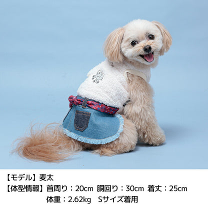 腰リボン付ワンピ XS/S/M/L/XL D's Chat-ディーズチャット- 犬服 小型犬 ドッグウェア DS24AW ds241243