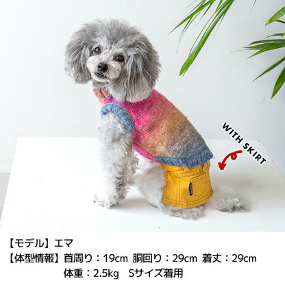 グラデーションニット XS/S/M/L/XL/XXL/DXS/DS/DM/DL/FBS/FBM/FBL D's Chat-ディーズチャット- 犬服 小型犬 ドッグウェア DS24AW ds241245