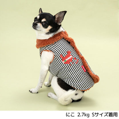 ボーダーチキン柄アウター XS/S/M/L/XL/XXL/DXS/DS/DM/DL/FBS/FBM/FBL D's Chat-ディーズチャット- 犬服 小型犬 ドッグウェア DS24AW ds241249