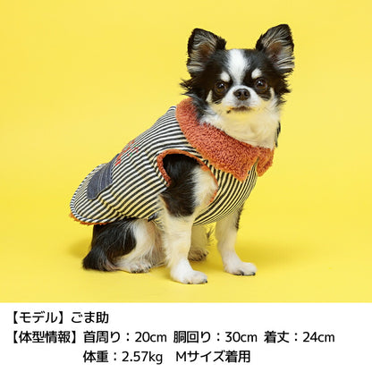 ボーダーチキン柄アウター XS/S/M/L/XL/XXL/DXS/DS/DM/DL/FBS/FBM/FBL D's Chat-ディーズチャット- 犬服 小型犬 ドッグウェア DS24AW ds241249