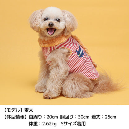 ボーダーチキン柄アウター XS/S/M/L/XL/XXL/DXS/DS/DM/DL/FBS/FBM/FBL D's Chat-ディーズチャット- 犬服 小型犬 ドッグウェア DS24AW ds241249