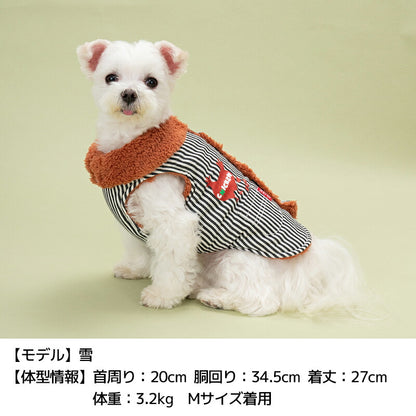 ボーダーチキン柄アウター XS/S/M/L/XL/XXL/DXS/DS/DM/DL/FBS/FBM/FBL D's Chat-ディーズチャット- 犬服 小型犬 ドッグウェア DS24AW ds241249