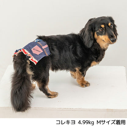 アメリカンサニタリーパンツ S/M/L/XL/XXL D's Chat-ディーズチャット- マナーパンツ 犬服 小型犬 ドッグウェア DS24AW ds246254