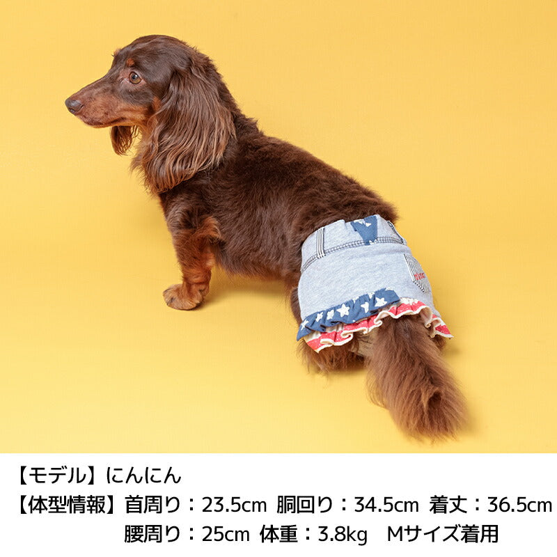 アメリカンサニタリーパンツ S/M/L/XL/XXL D's Chat-ディーズチャット- マナーパンツ 犬服 小型犬 ドッグウェア DS24AW ds246254