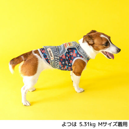 国旗柄レイヤードタンク XS/S/M/L/XL/XXL/DXS/DS/DM/DL/FBS/FBM/FBL D's Chat-ディーズチャット- 犬服 小型犬 ドッグウェア DS25SS ds251261