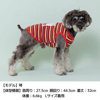 ケチャップ柄ボーダータンク XS/S/M/L/XL/XXL/DXS/DS/DM/DL/FBS/FBM/FBL D's Chat-ディーズチャット- 犬服 小型犬 ドッグウェア DS25SS ds251262