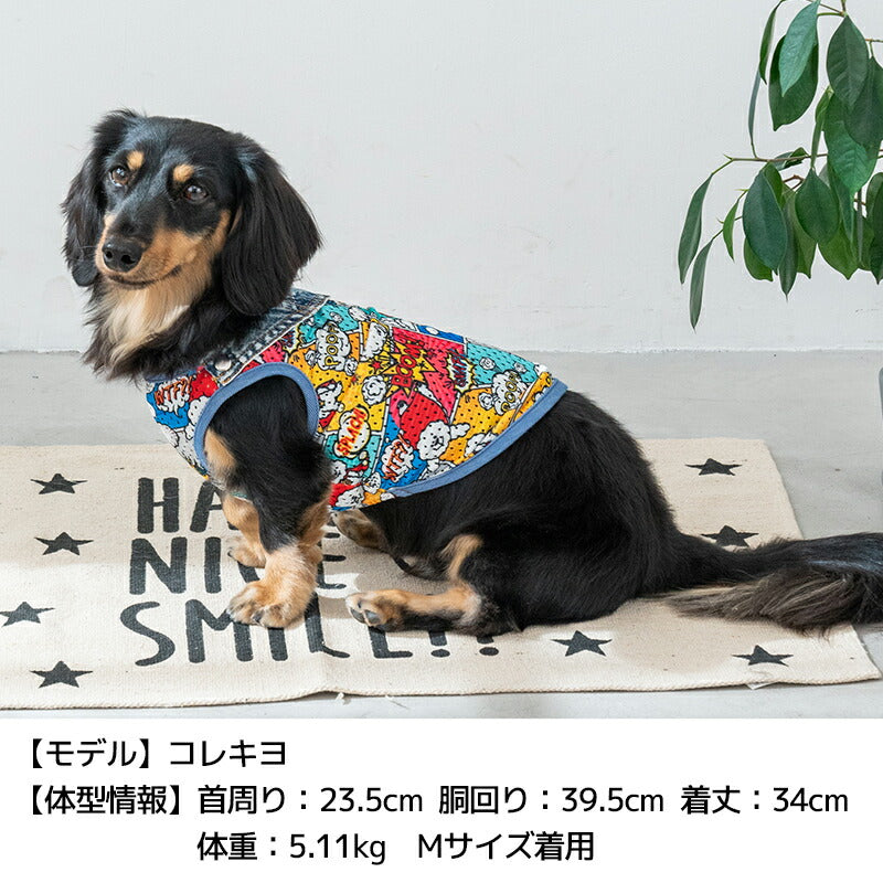 バンダナ付きアメコミタンク XS/S/M/L/XL/XXL/DXS/DS/DM/DL/FBS/FBM/FBL/4L/5L/6L/OS/OM/OL D's Chat-ディーズチャット- 犬服 小型犬 ドッグウェア DS25SS ds251266