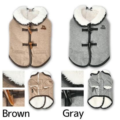 ダッフルボタンボアアウター XS/S/M/L/XL/XXL/DXS/DS/DM/DL/FBS/FBM/FBL D's Chat-ディーズチャット- 犬服 小型犬 ダックス フレブル ドッグウェア DS25AW ds251289