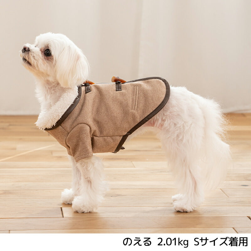 ダッフルボタンボアアウター XS/S/M/L/XL/XXL/DXS/DS/DM/DL/FBS/FBM/FBL D's Chat-ディーズチャット- 犬服 小型犬 ダックス フレブル ドッグウェア DS25AW ds251289