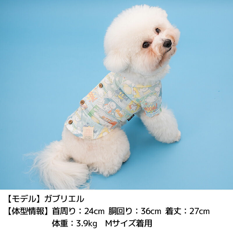アメコミメッシュシャツ XS/S/M/L/XL/XXL/DXS/DS/DM/DL/FBS/FBM/FBL D's Chat-ディーズチャット- 犬服 小型犬 ダックス フレブル ドッグウェア DS26SS ds261308