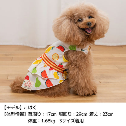 ストレッチフルーツワンピ XS/S/M/L/XL/XXL D's Chat-ディーズチャット- 犬服 小型犬 ドッグウェア DS26SS ds261310