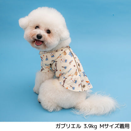 背開きアロハシャツ XS/S/M/L/XL/XXL/DXS/DS/DM/DL/FBS/FBM/FBL/4L/5L/6L/OS/OM/OL D's Chat-ディーズチャット- 犬服 小型犬 大型犬 ダックス フレブル ドッグウェア DS26SS ds261314