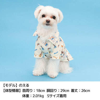 背開きアロハシャツ XS/S/M/L/XL/XXL/DXS/DS/DM/DL/FBS/FBM/FBL/4L/5L/6L/OS/OM/OL D's Chat-ディーズチャット- 犬服 小型犬 大型犬 ダックス フレブル ドッグウェア DS26SS ds261314