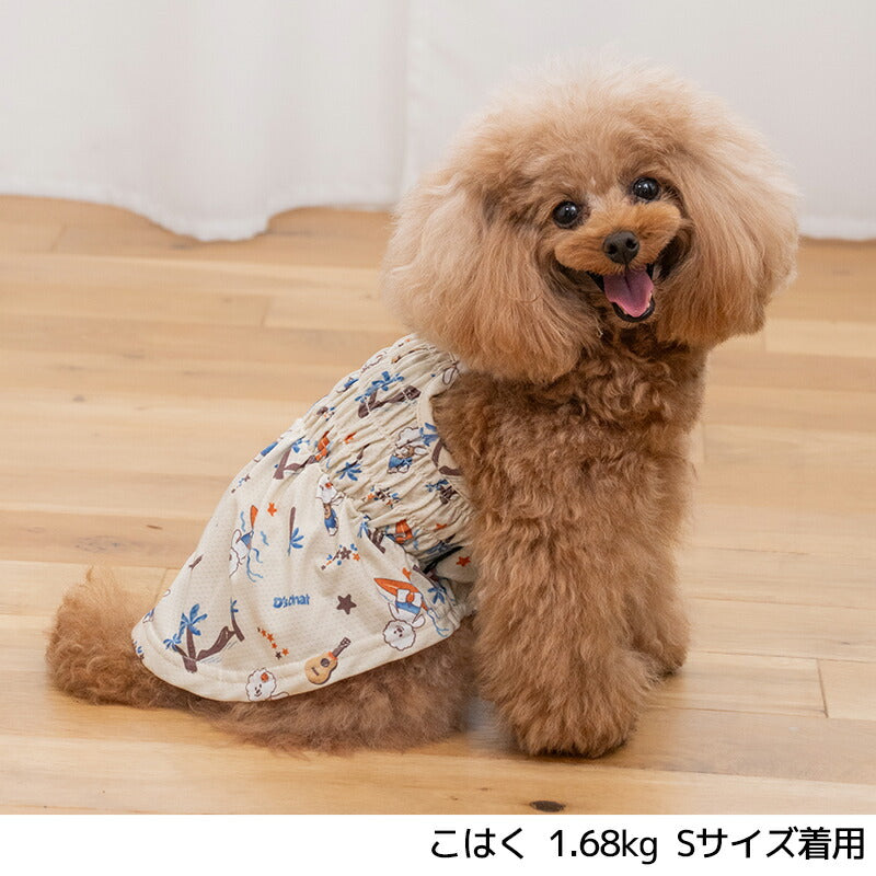 シャーリングアロハワンピ XS/S/M/L/XL/XXL/4L/5L/6L/OS/OM/OL D's Chat-ディーズチャット- 犬服 小型犬 大型犬 ダックス フレブル ドッグウェア DS26SS ds261315