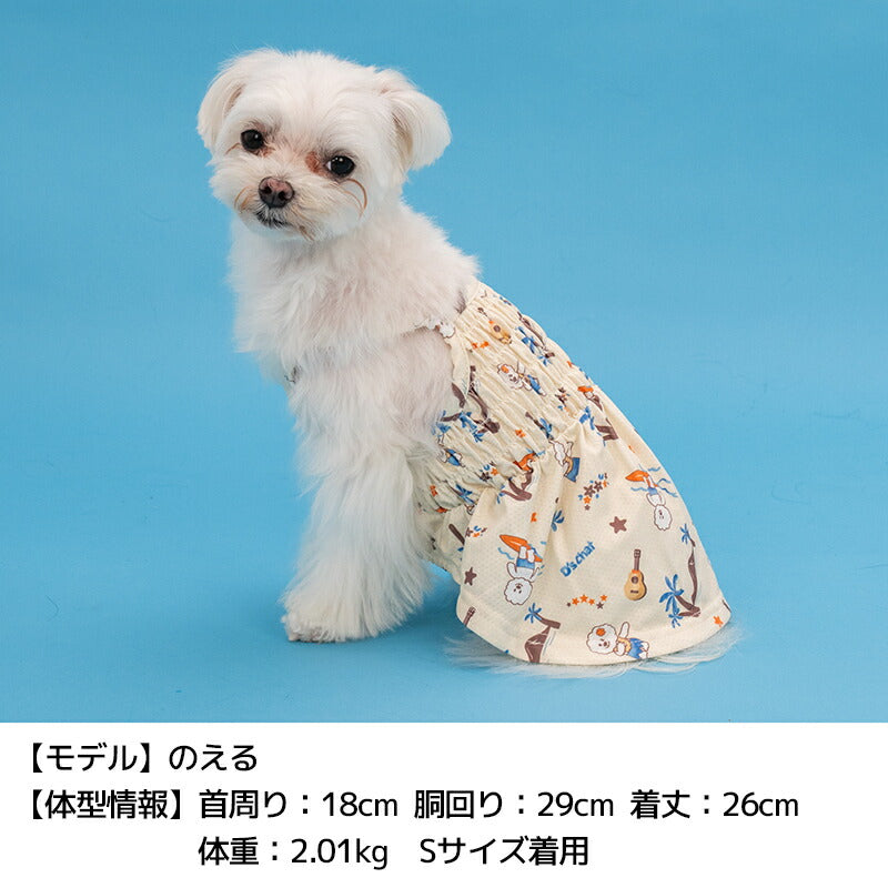 シャーリングアロハワンピ XS/S/M/L/XL/XXL/4L/5L/6L/OS/OM/OL D's