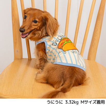 ホットドッグストライプタンク XS/S/M/L/XL/XXL/DXS/DS/DM/DL/FBS/FBM/FBL D's Chat-ディーズチャット- 犬服 小型犬 ダックス フレブル ドッグウェア DS26SS ds261317