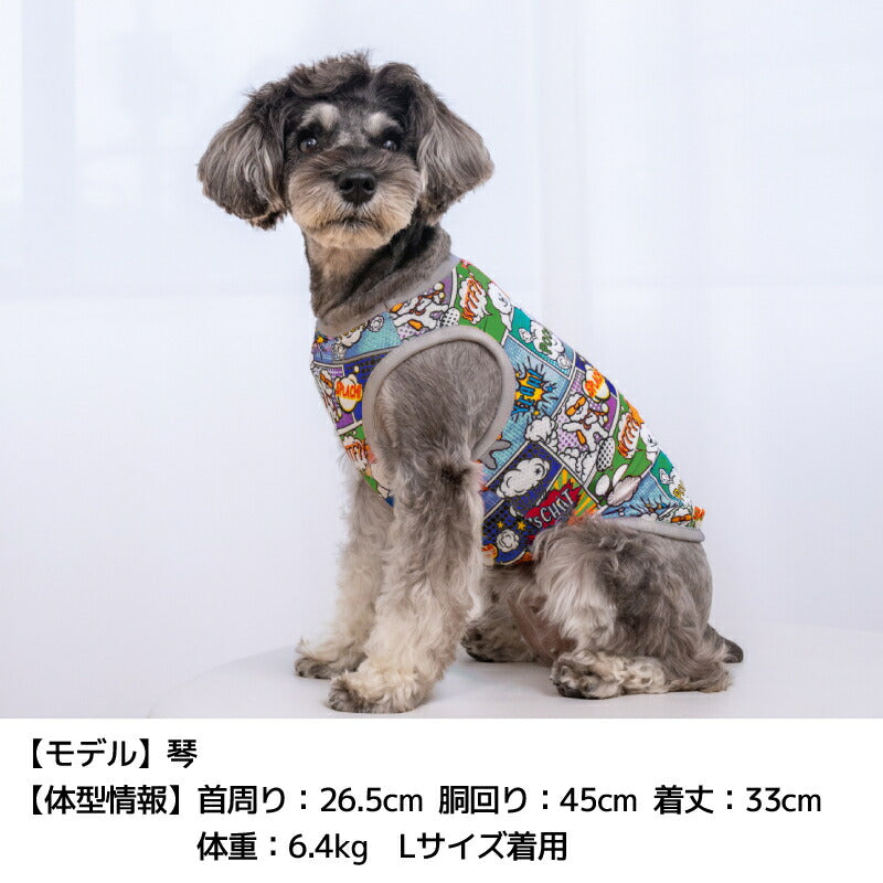 アメコミメッシュタンク XS/S/M/L/XL/XXL/DXS/DS/DM/DL/FBS/FBM/FBL D's Chat-ディーズチャット- 犬服 小型犬 ダックス フレブル ドッグウェア DS26SS ds261322