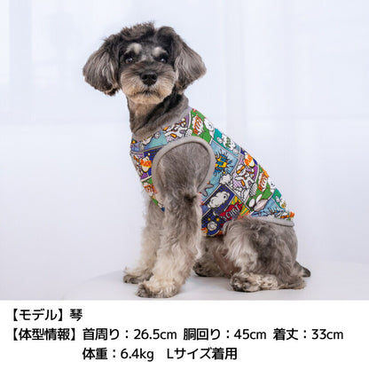 アメコミメッシュタンク XS/S/M/L/XL/XXL/DXS/DS/DM/DL/FBS/FBM/FBL D's Chat-ディーズチャット- 犬服 小型犬 ダックス フレブル ドッグウェア DS26SS ds261322