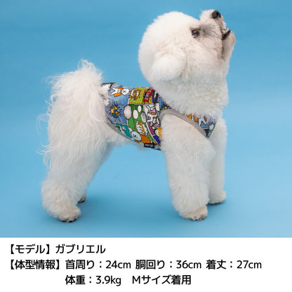 アメコミメッシュタンク XS/S/M/L/XL/XXL/DXS/DS/DM/DL/FBS/FBM/FBL D's Chat-ディーズチャット- 犬服 小型犬 ダックス フレブル ドッグウェア DS26SS ds261322